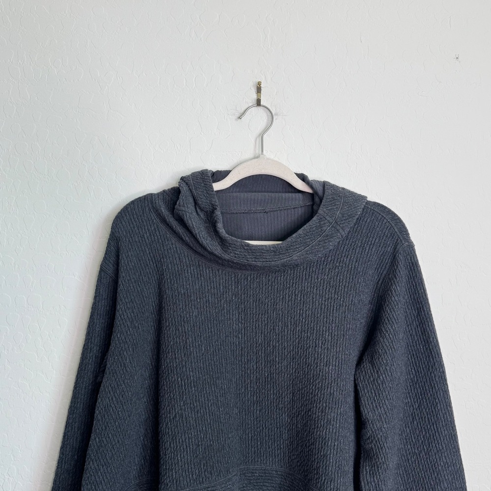 Lululemon Retreat Yourself Pullover Gray Hooded Sweatshirt L/XL Gym Boxy Cozy - Picture 5 of 10